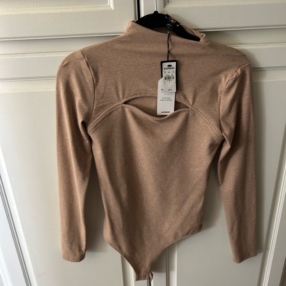 Express Body Contour Collection Top in Tan